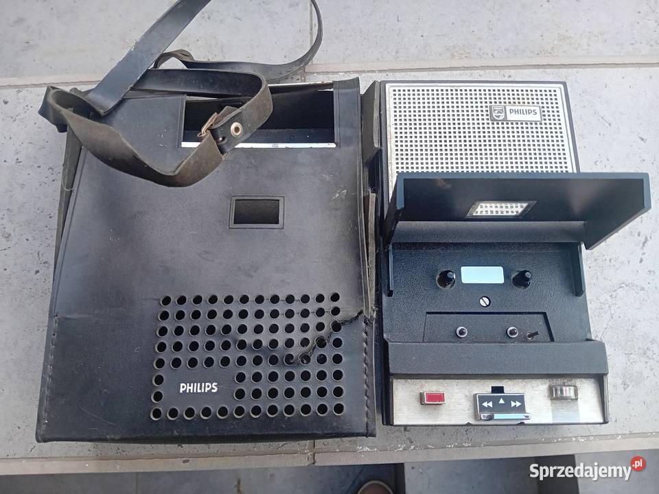 Kultowy dyktafon Philips na kasety z lat 80 tych Wołów