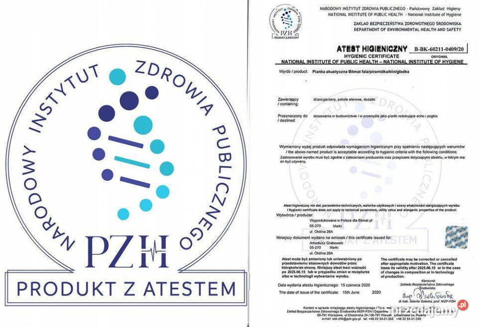 Panele Akustyczne Wygłuszające KLINY Ścienne 1m Łąki sprzedam