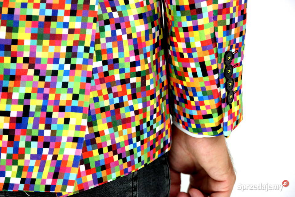 GIOVANNI PERA Marynarka Męska D608 piksele Odzież codzienna wielkopolskie Ostrów Wielkopolski