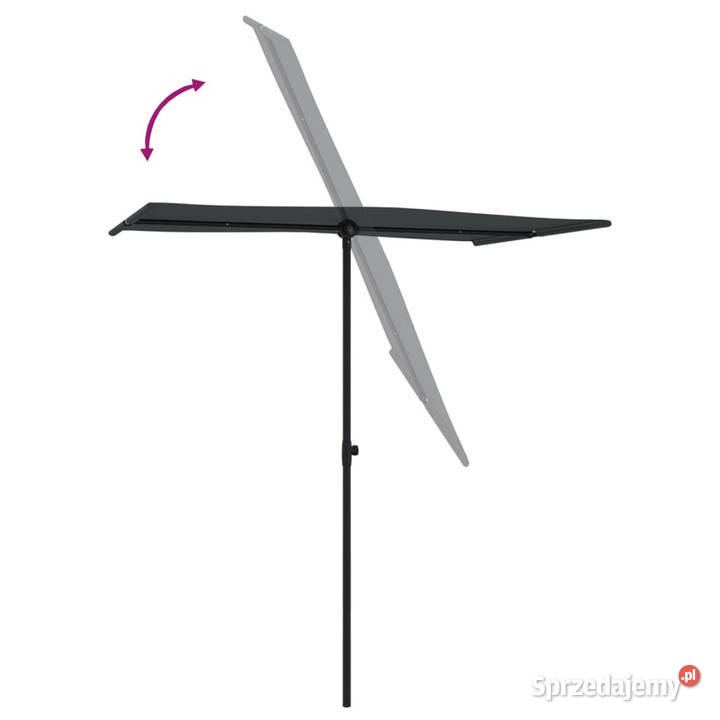 Parasol ogrodowy na aluminiowym słupku 180x110 Meble ogrodowe Warszawa