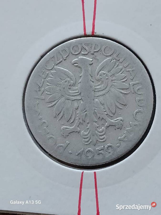 5 Złotych Rybak 1959 r Skrętka 7 Konin sprzedam