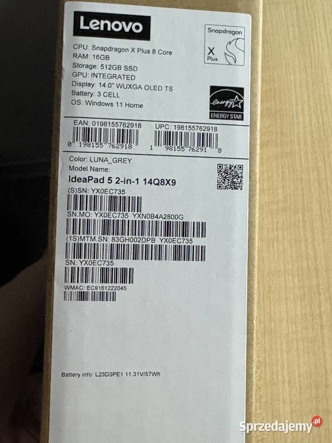 Lenovo IdeaPad 5 2in1 14 OLED 16GB RAM 512GB SSD Warszawa