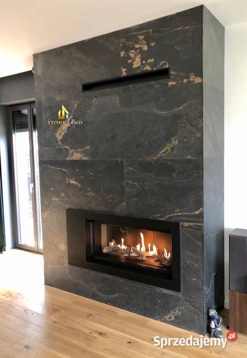 Dekoracyjny czarnozłoty fornir z kamienia BLACK Wrocław