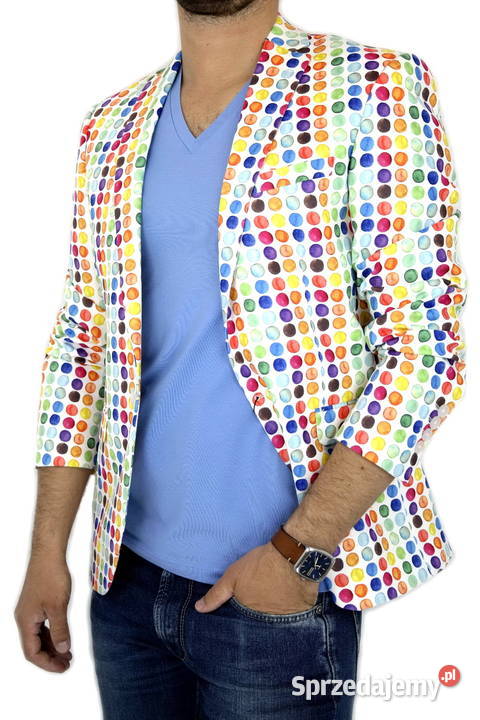 GIOVANNI PERA Marynarka męska D001 grochy różne wielkopolskie Ostrów Wielkopolski sprzedam