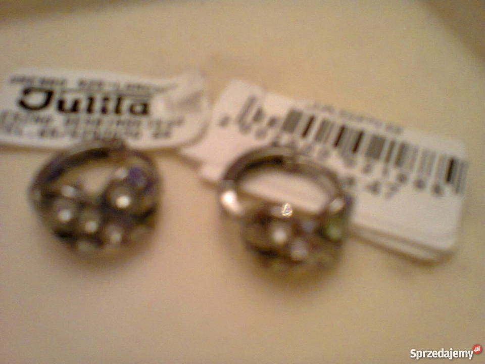 NOWE Kolczyki srebrne 925 z cyrkoniami srebrne Kolczyki Leszno sprzedam