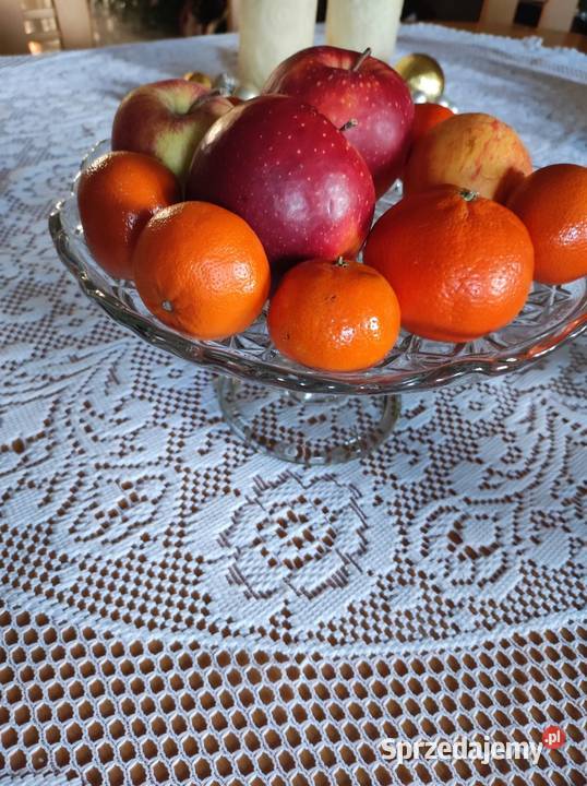 zabytkowa patera do ciast antyk vintage huta Dom i Ogród Kielce