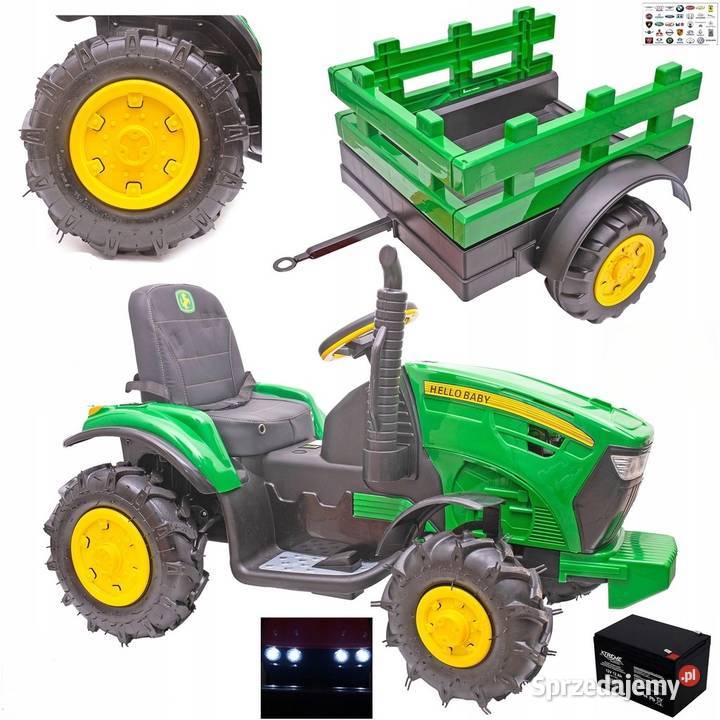 Traktor JOHN DEERE z przyczepą firmy Peg Perego Milanówek