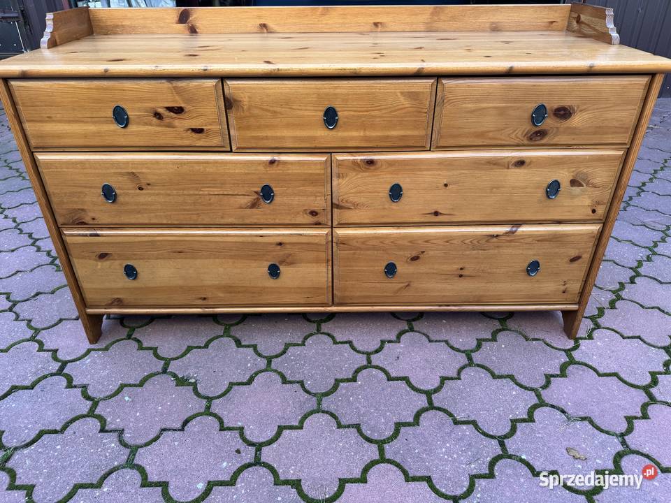 Komoda drewniana szuflady Ikea leksvik szafa Garwolin
