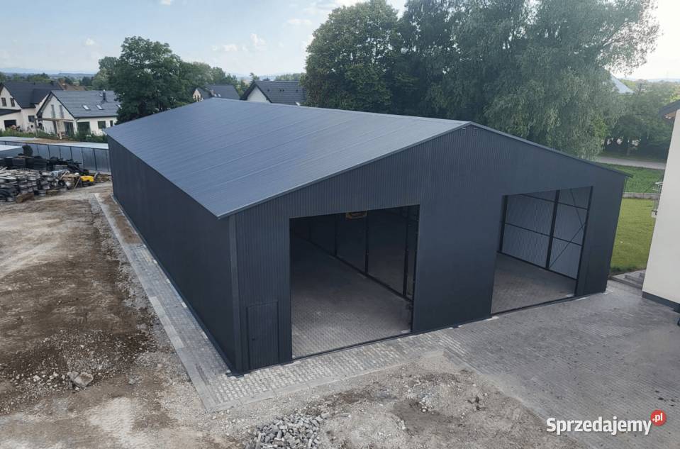 Garaż Blaszany 9x6 poziom złoty dąb orzech Drezdenko