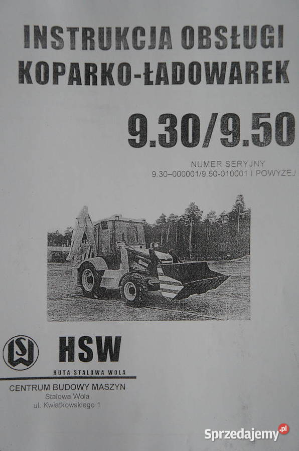 Instrukcja obsługi DTR HSW Huta Stalowa Wola 930