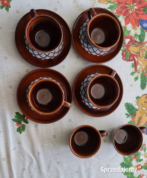Pruszków Porcelit filiżanki Design PRL Katowice