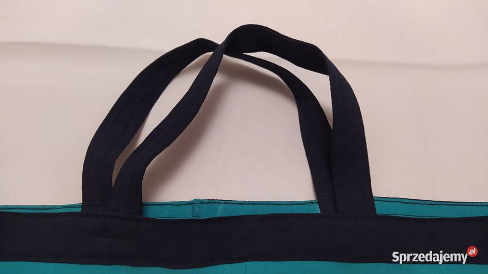 Torba na zakupy TURKUSOWA duża