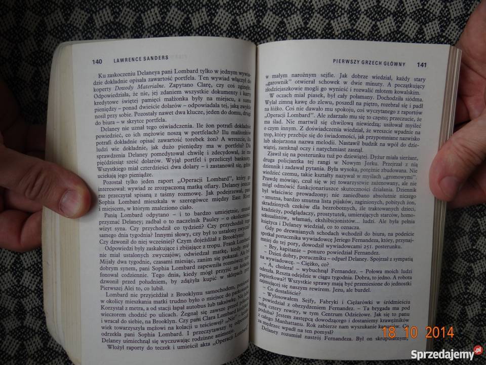 Pierwszy grzech główny Lawrence Sanders Warszawa