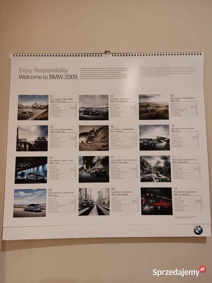 Kalendarz BMW 2009 58 x 54 opolskie Głuchołazy