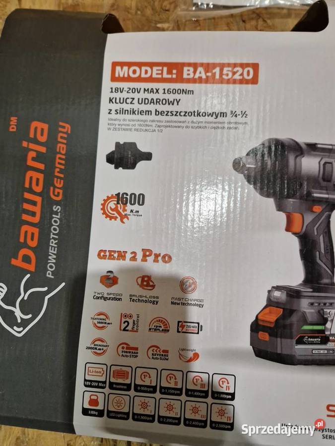 Akumulatorowy klucz udarowy BAWARIA BA1520 Głogowa