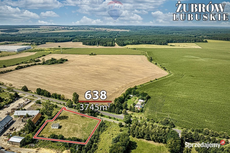 Działka inwestycyjna z WZ 3745 m Żubrów