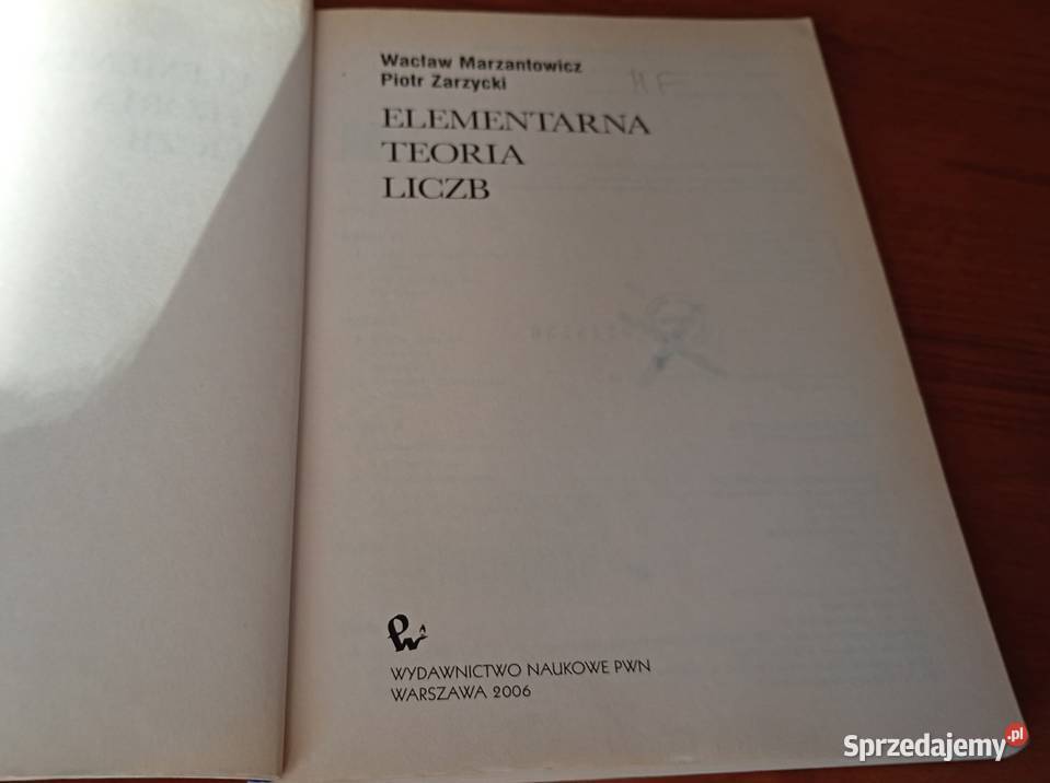 Elementarna teoria liczb Wacław Marzantowicz pomorskie Gdańsk