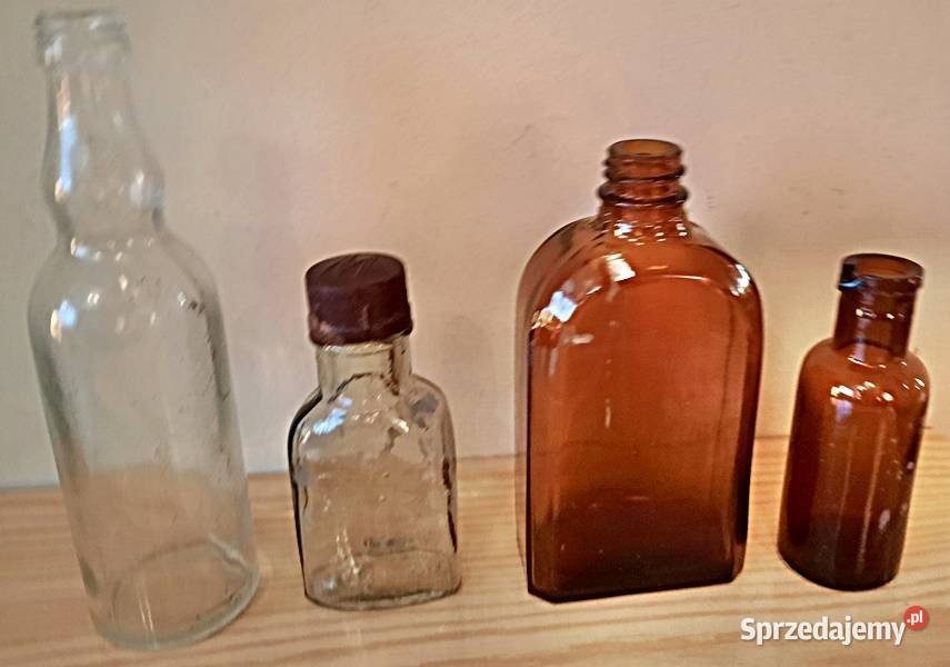 Stare butelki różne 4 sztuki Ostrów Wielkopolski