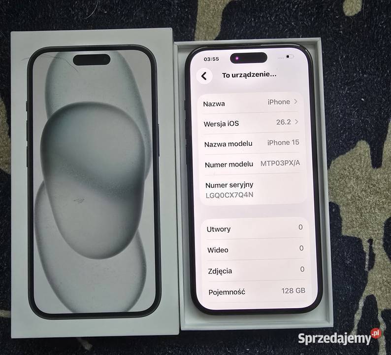 IPhone 15 128Gb Black kondycja 89 stan Nysa sprzedam