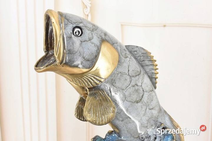 Okoń z Brązu Ryba Wędkarstwo Figura Rzeźba z Kraków