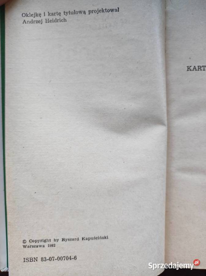 Szachinszach Ryszard Kapuściński ISBN 8167880600736 Kielce