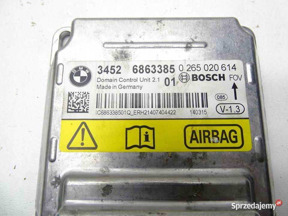 MODUŁ STEROWNIK SESNOR AIRBAG BMW F20 F21 F30 osobowe
