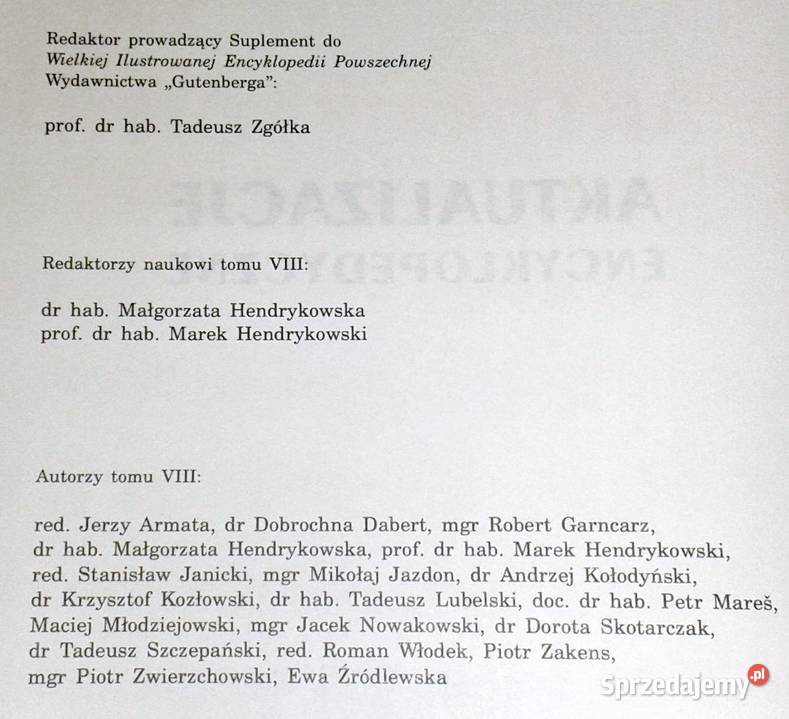 Aktualizacje Encyklopedyczne Film Tom 8 Rok wydania 1997 Chełm