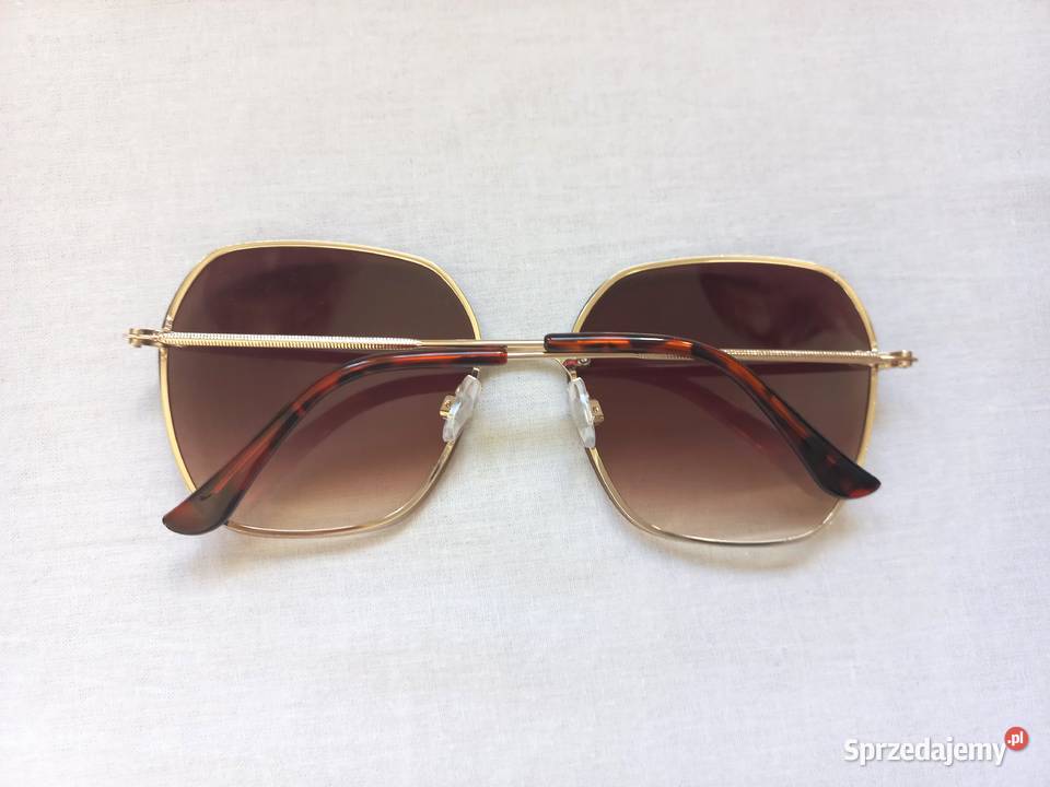Okulary złote Przeciwsłoneczne brązowe Białystok