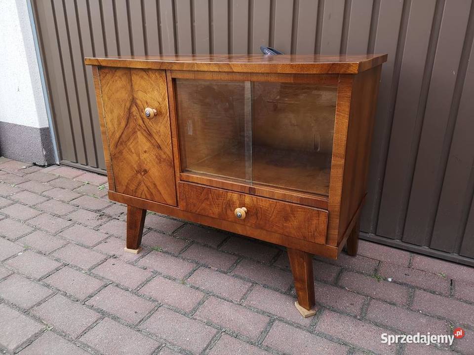 Komoda Szafka Stolik ARTDECO PRL Orzech Stary