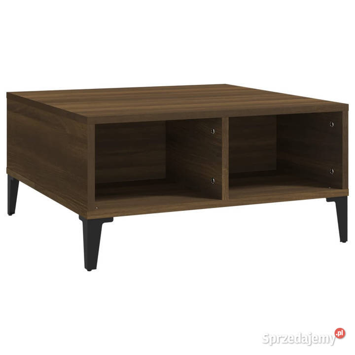 Stolik kawowy brązowy dąb 60x60x30 materiał mazowieckie Warszawa