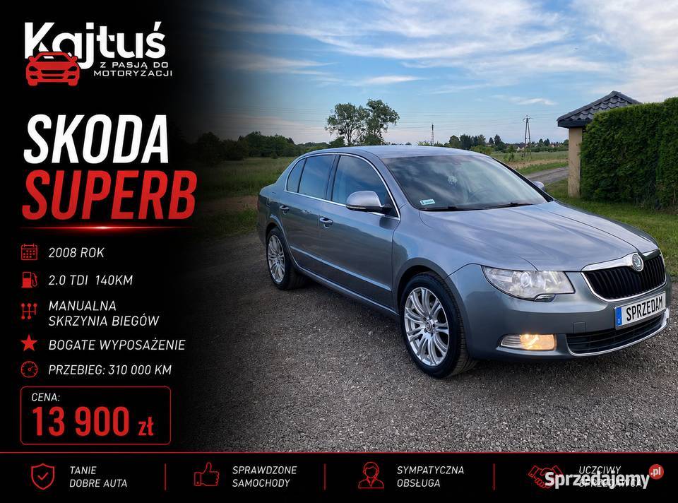 Skoda Superb 2008R 20TDI BardzoŁADNA Stan SUPER manualna