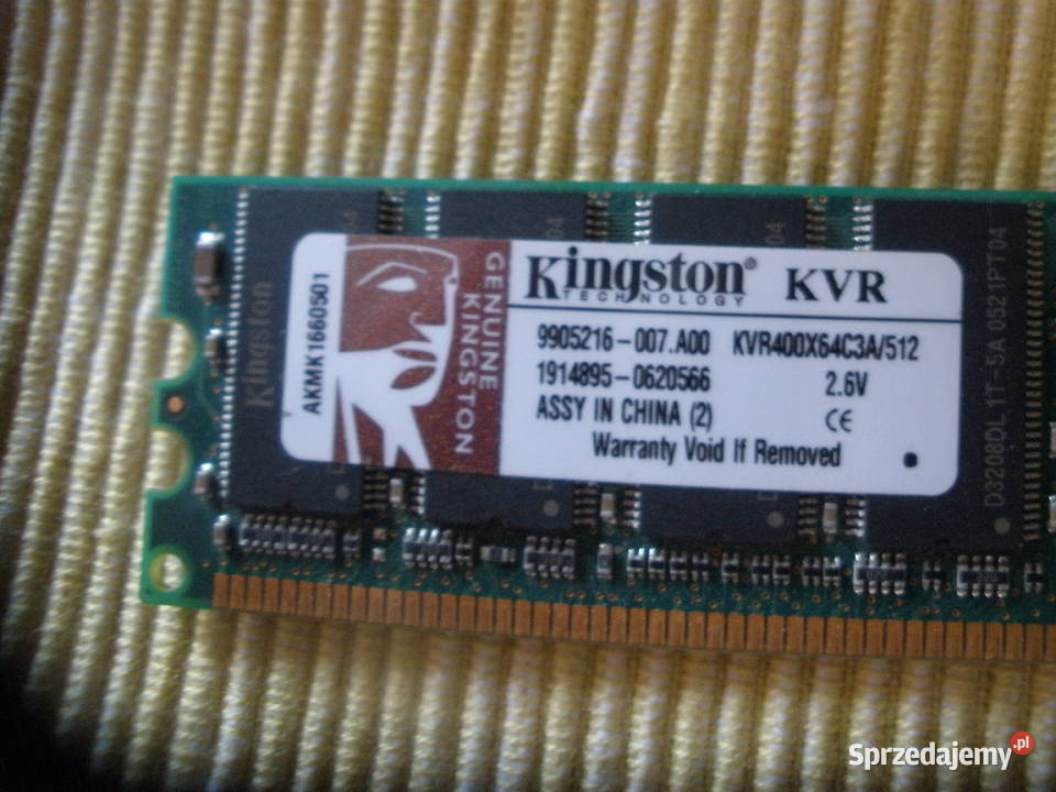 Pamięć RAM Kingston 512 MB 3 sztuki DDR małopolskie