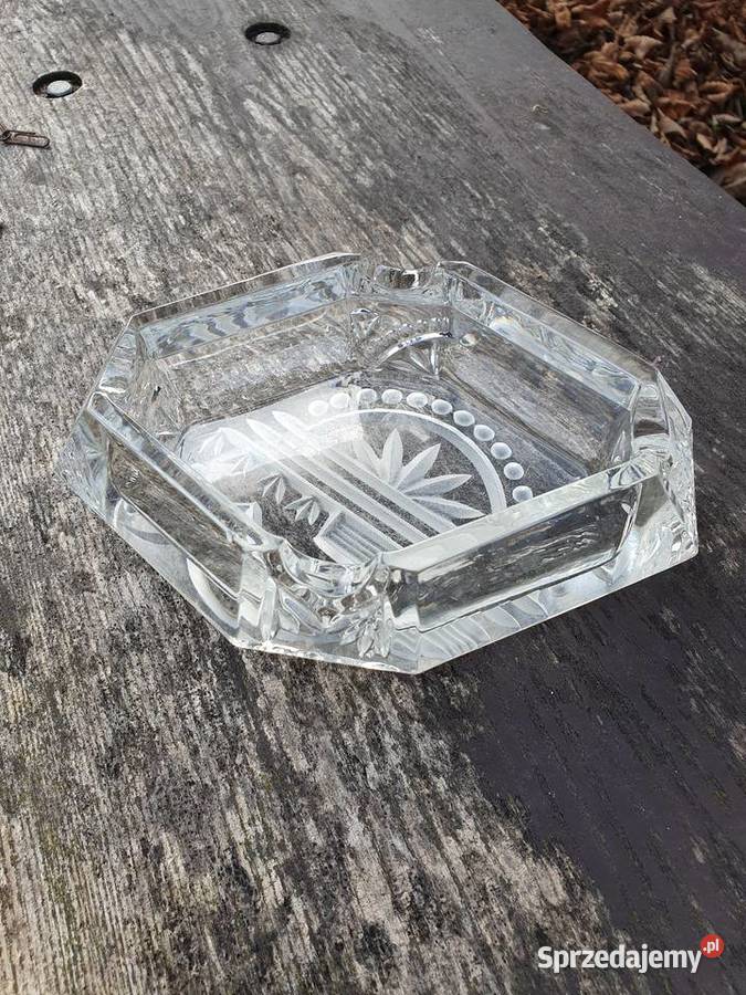 Stara kryształowa popielniczka Myszków sprzedam