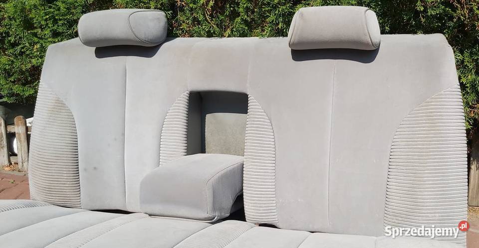 Kanapa szara welurowa podgrzewana Mercedes W126 Warszawa