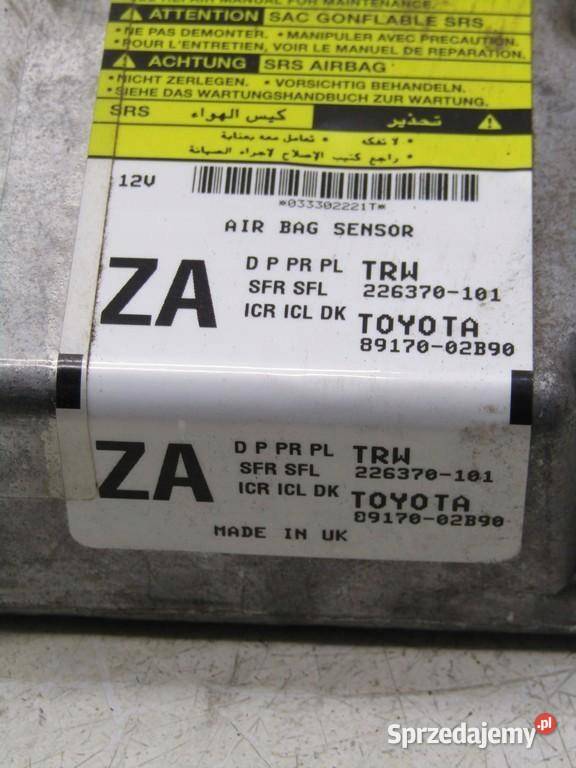 MODUŁ SENSOR PODUSZEK POWIETRZNYCH TOYOTA AURIS