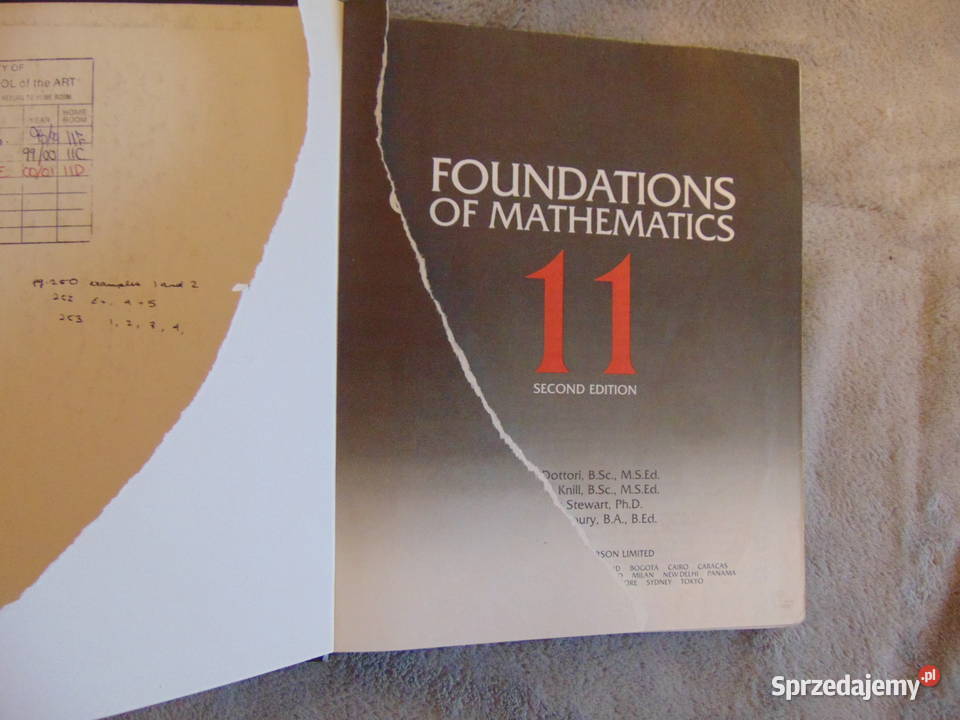 Foundations of Mathematics 11 Stewart Dottori Podręczniki Lublin