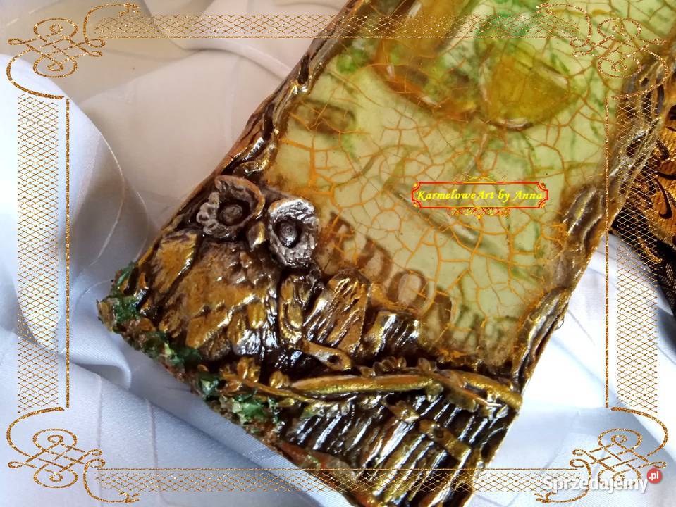 Pudełko na wino decoupage rękodzieło prezent Warszawa