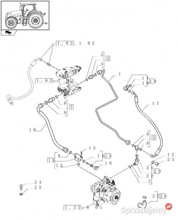 Holland T6010 T6090 T6070 T7230 Wąź giętki Pozostałe Jastrzębniki sprzedam