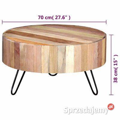 vidaXL Stolik kawowy z drewna mazowieckie