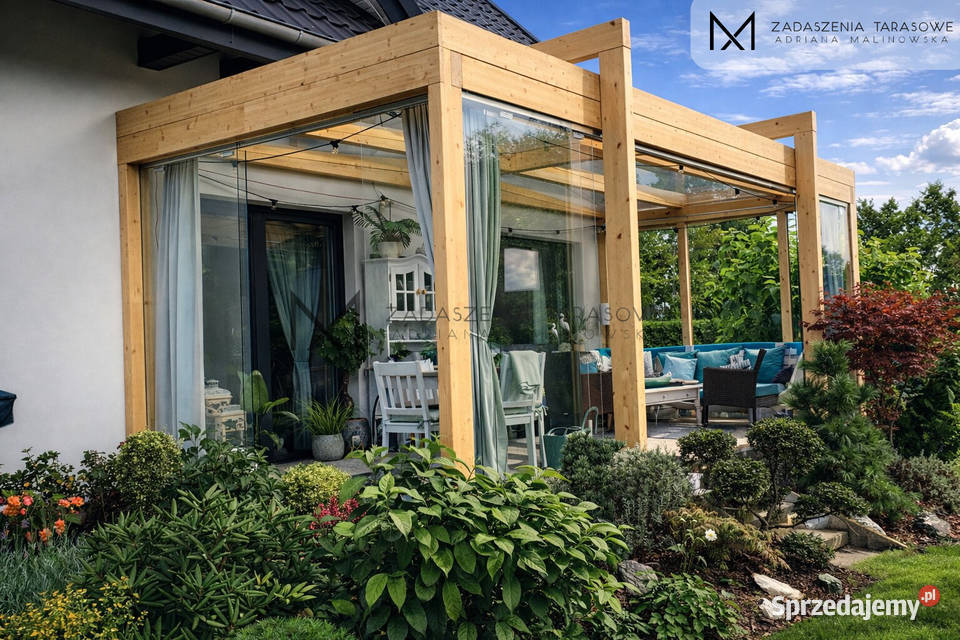Zadaszenie tarasu ze szkłem Pergola drewniana Altany i wiaty