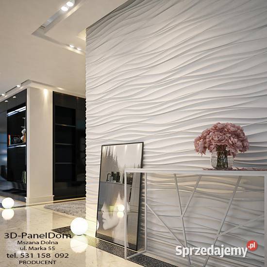 Panel gipsowy 3D Fale Dunaju Mszana Dolna