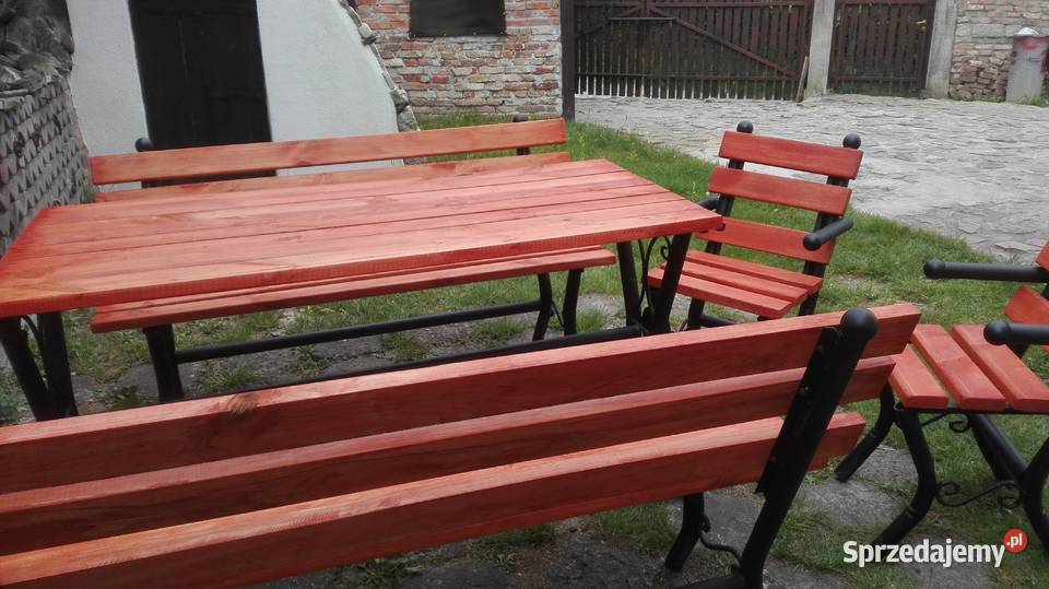 Zestaw mebli ogrodowych duży mocny 8 osób super Kolbuszowa Dolna