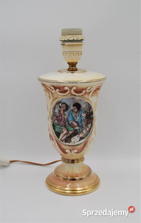 Piękna stara porcelanowa lampka Włochy