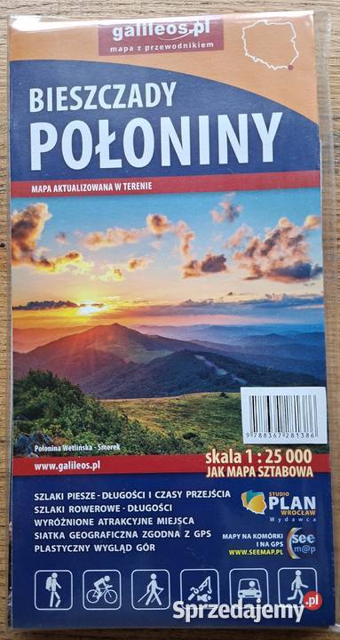 Bieszczady Cisna i Połoniny Worek Bieszczadzki Mapy i przewodniki Kraków