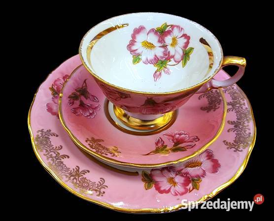 TRIO Porcelana różowa malwy Wałbrzych