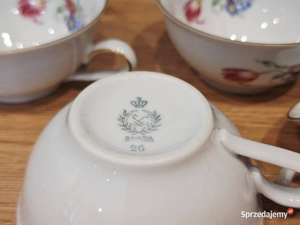 Zestaw 6 Filiżanek porcelana Bavaria warmińsko-mazurskie Braniewo
