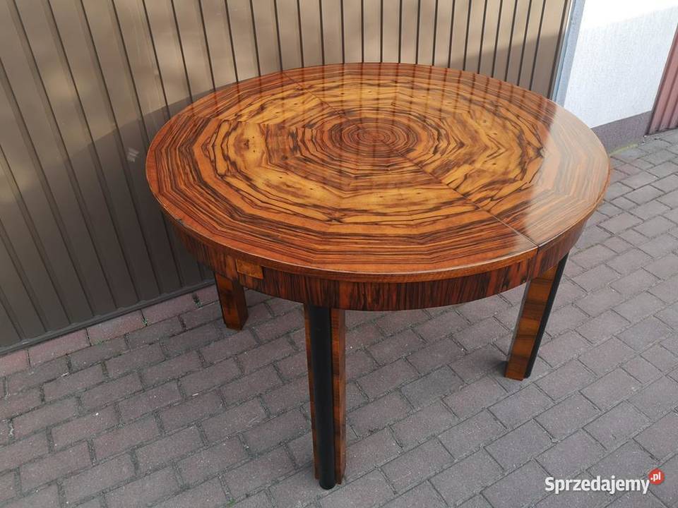 Stół ArtDeco 113 Okrągły Orzech Politura Antyk Meble Swarzędz sprzedam