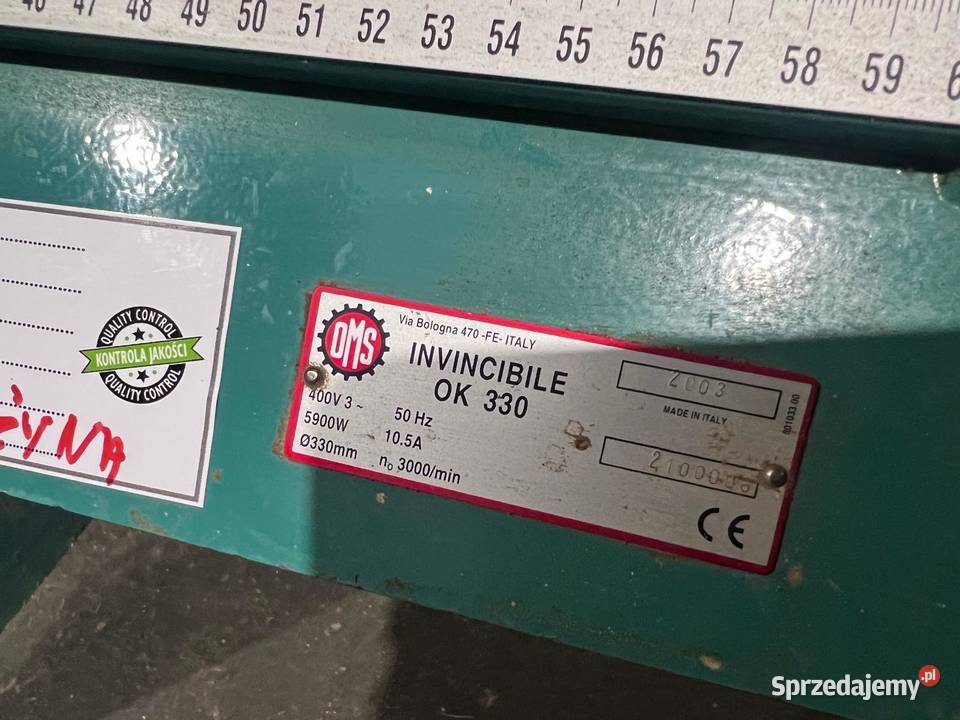 Dwupiłaukośnica OMS INVINCIBLE OK 330 CE Produkcja