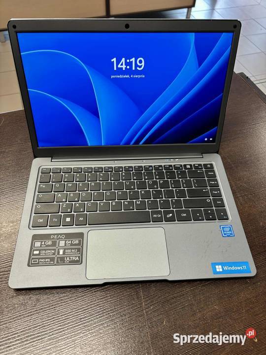 Laptop PEAQ SLIM S132V0411 intelCeleron 4GB64GB 4GB warmińsko-mazurskie Elbląg