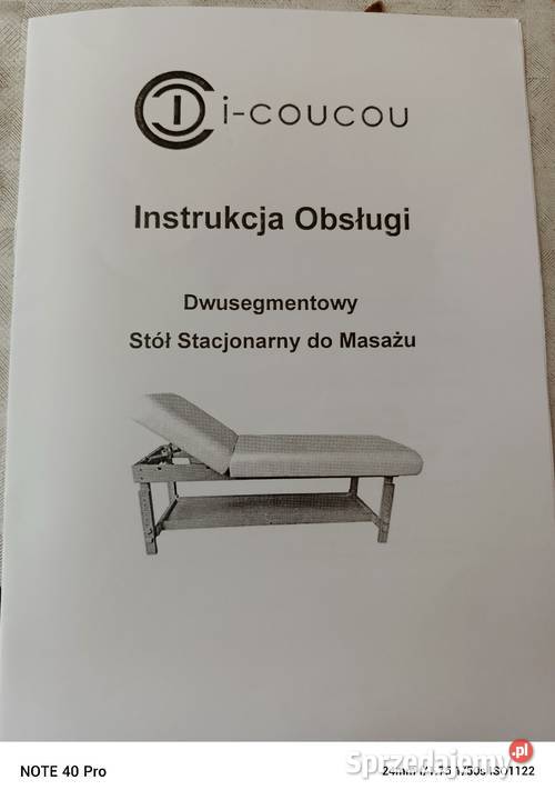 Sprzedam stół stacjonarny do masażu małopolskie Kraków